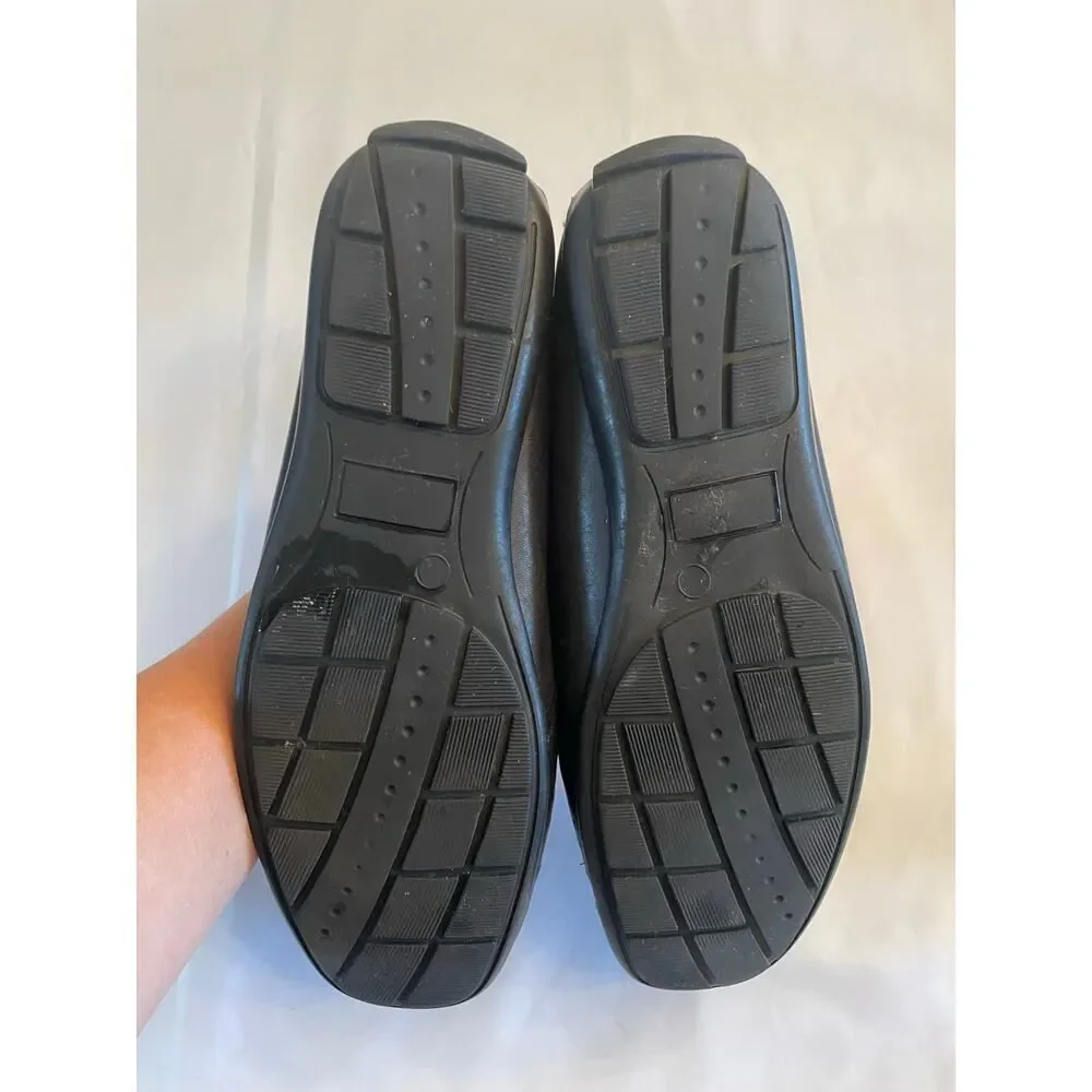 Alfani Men's Java Driving Black Leather Loafers Size‎ 9-1/2